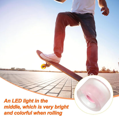 PATIKIL Skateboard Wheels, Street Wheels PU Flash Cruiser Wheels High Elasticity with Bearings for Skateboard