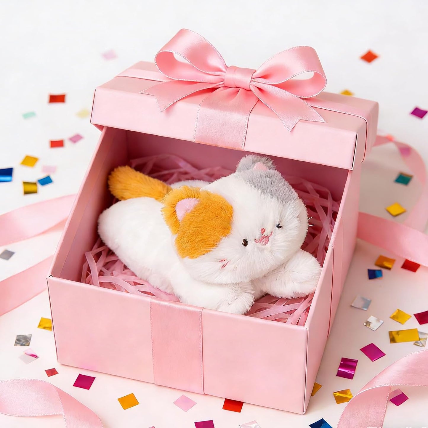 PEACH CAT Calico Cat Stuffed Animal Cute Kitten Plushies Small Plush Toys Gifts for Kids