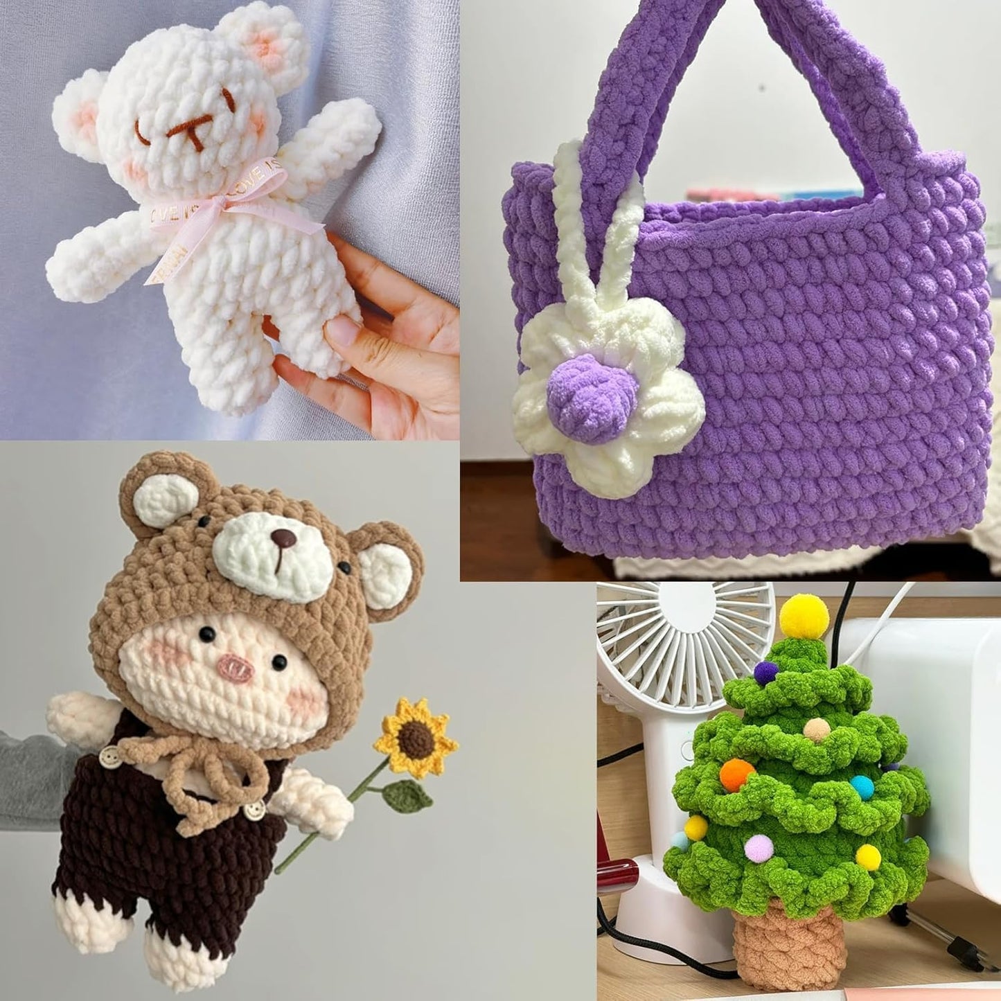 3 Pack Peach Pink Fluffy Velvet Yarn for Crocheting, Chunky Chenille Baby Blanket Yarn for Crochet, Soft Fuzzy Puzzle Yarn for Knitting, (50g/1.77oz Each) Bulky Thick Amigurumi Crochet Yarns
