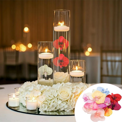 uxcell 10 Pcs Artificial Orchid Flower Heads, Fake Butterfly Orchid Heads Bulk Artificial Flowers for DIY Wedding Bouquets Centerpieces Party Home Decorations, Pink