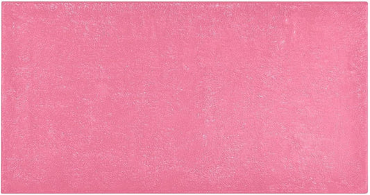 Bath Mat 39x20 Inch, Pink Solid Color Soft Absorbent Plush Rug, Non-Slip Washable Floor Mat for Bathroom Bedroom Kitchen Entryway Carpet