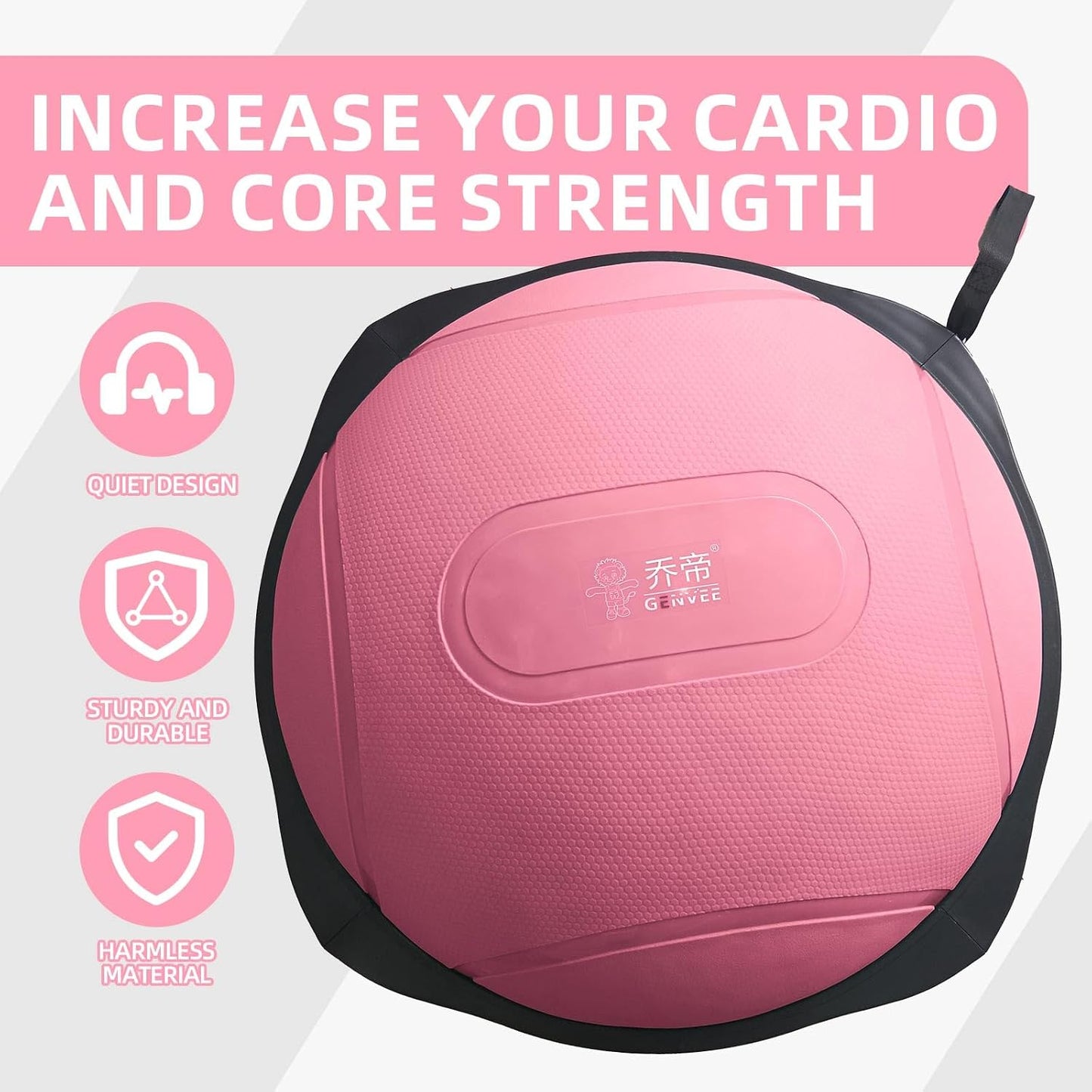SANAE Ball Balance Trainer 22 Inch - Half Exercise Ball for Adults, Core Strength, Balance Training, Aerobic Fitness & Home Workouts | Non-Slip Rubber & PVC Construction Home Gym