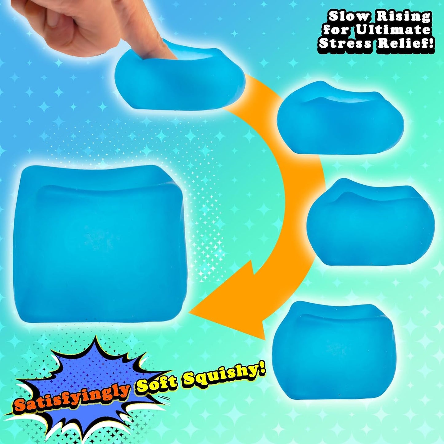 Sensory Stress Cube – High-Density Gel Filled Squishy Toy with Matte Texture for Kids & Adults, Anxiety Relief Fidget Toy, Autism-Supportive, 1-Pack in Pink