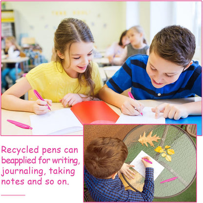 Patelai 100 Pcs Mini Pink Pens Retractable Ballpoint 3.94 in 1.0 mm Breast Cancer Awareness Small Short Pens Smooth Writing Retro Black Ink Pen for Kids School Supplies Travel Pocket Gifts