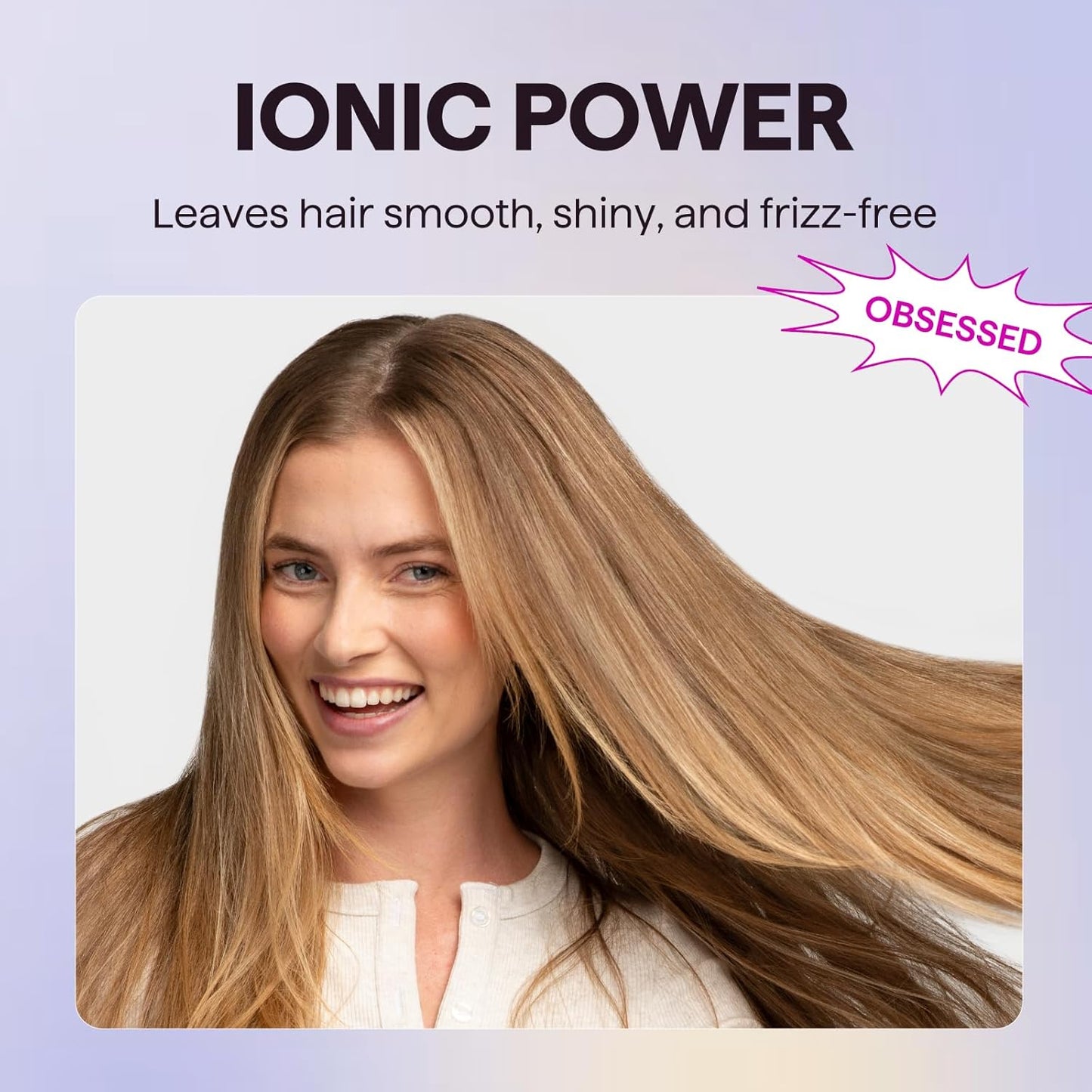 Wavytalk Hair Dryer with Diffuser, Blown Away Ionic Blow Dryer for Curly Hair with Comb, 1875W Fast Drying Hair Dryer with Ceramic Technology, 3 Attachments for All Hair Types, Light and Quiet, Pink