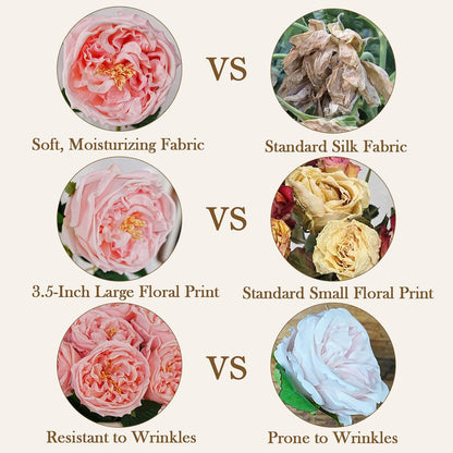 Jahe 6Pcs Fake Austin Flowers David Austin Roses, 17'' Faux Peonies for Flower Arrangements, Home Decor Peony Artificial Flowers, Living Room Decoration Vivid Roses Peonies, Pink
