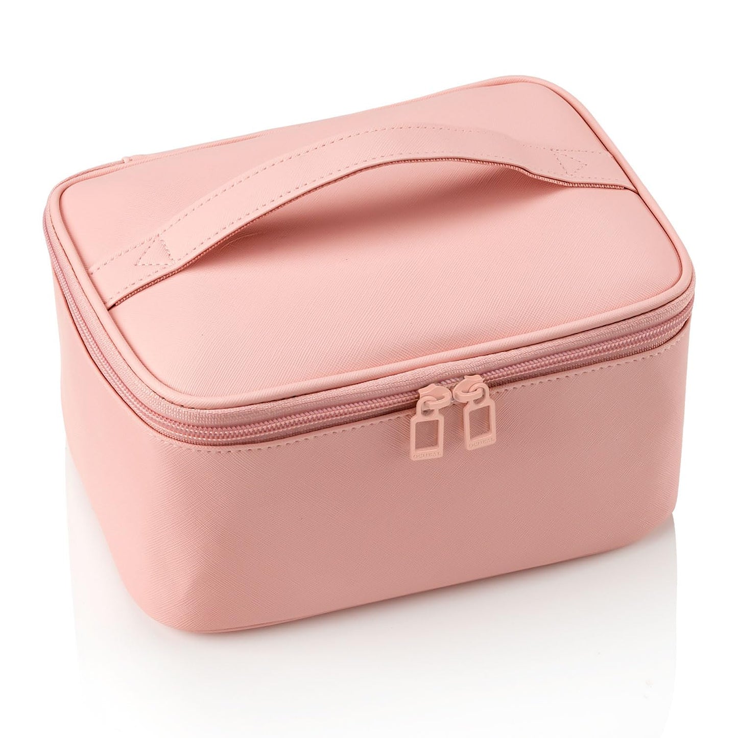 OCHEAL Pink Makeup Bag,Travel Makeup Organizer Bag, Large Capacity Cosmetic Bags For Women Large Travel Toiletry Bag Girls Traveling With Brush Slot And Divider