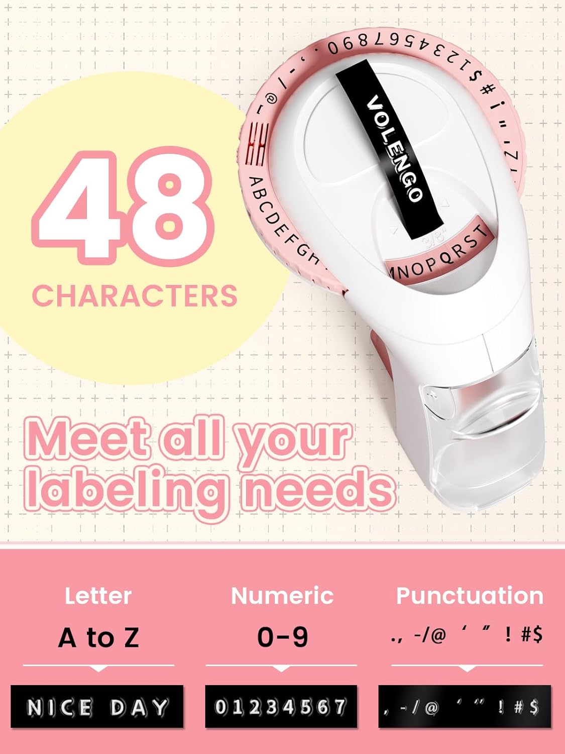 Pink Embossing Label Maker, Scrapbook Supplies Junk Journal Kits, Vintage Embossed Manual Labelmaker with 10 Rolls 3D Tapes, Retro Old School Embosser for DIY Crafts & Scrapbooking, Omega S
