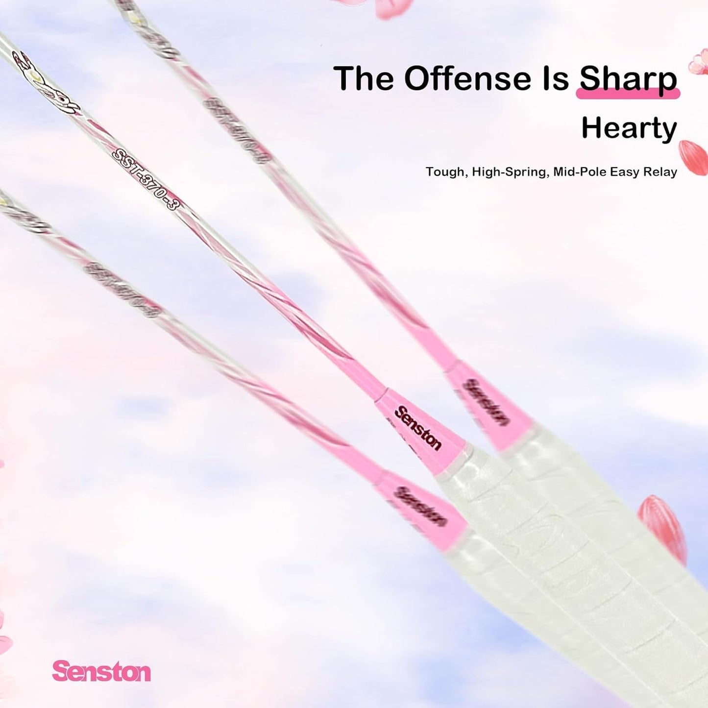 Senston Carbon-Fiber Badminton Racket 5U Badminton Racquet, Single Professional Badminton Rackets