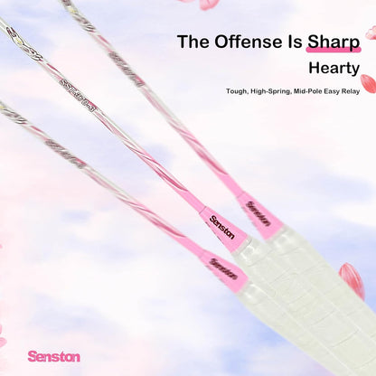 Senston Carbon-Fiber Badminton Racket 5U Badminton Racquet, Single Professional Badminton Rackets