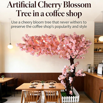 Large Artificial Cherry Blossom Trees 8.2ft,Pink Cherry Blossom Tree Artificial,Tall Faux Sakura Tree for Indoor Outdoor Wedding Garden Party Commercial Decoration Home Decor