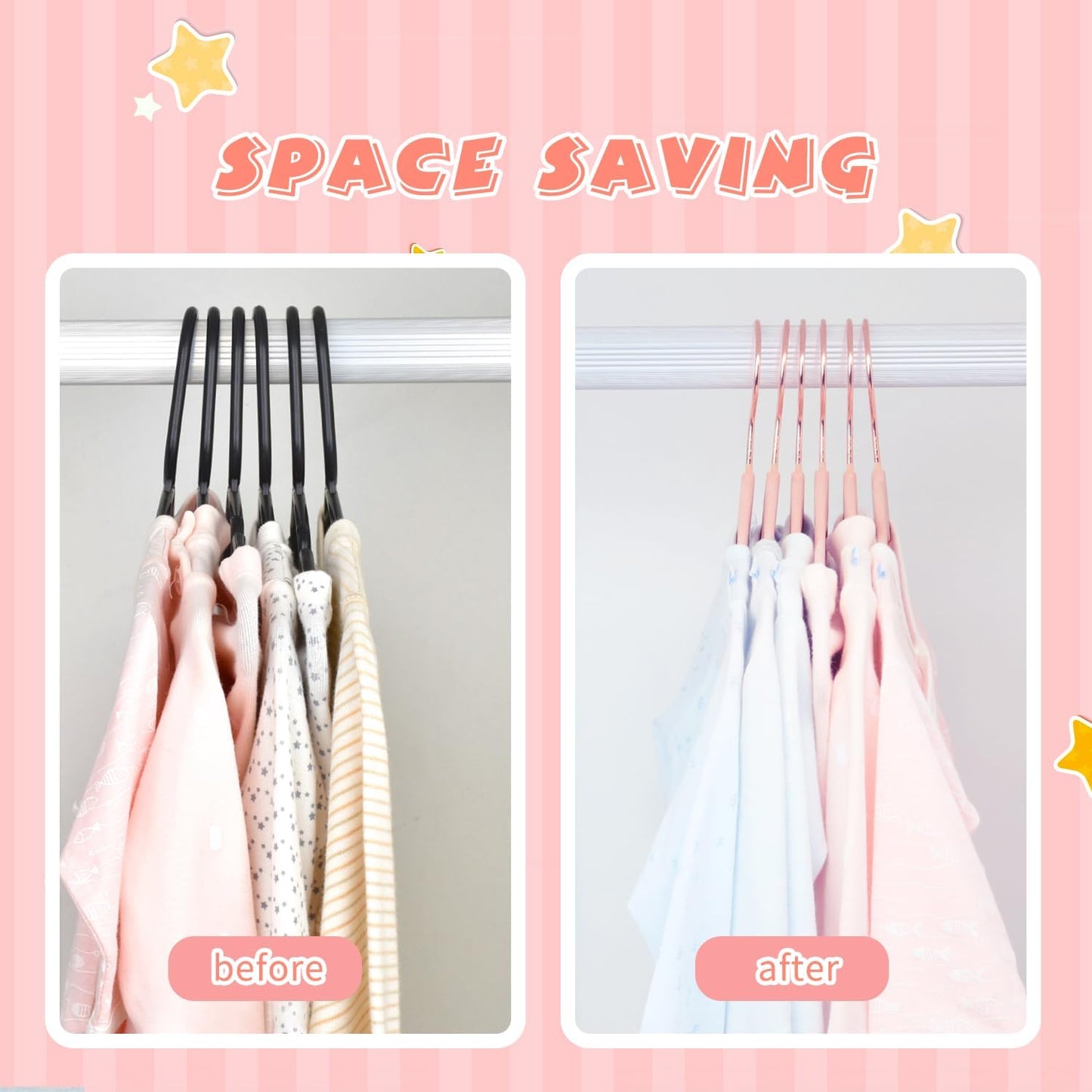 ManGotree Baby Velvet Hangers with 360° Swivel Rose Gold Hook, 11" Non-Slip Toddler Hanger, Ultra Thin Space Saving Infant Hangers for Kids Clothes, 15 Pack (Light Pink)