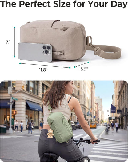 BAGSMART Small Sling Bag for Women, Fast Track Crossbody Bag Mini Backpack purse for Daily Travel Gym