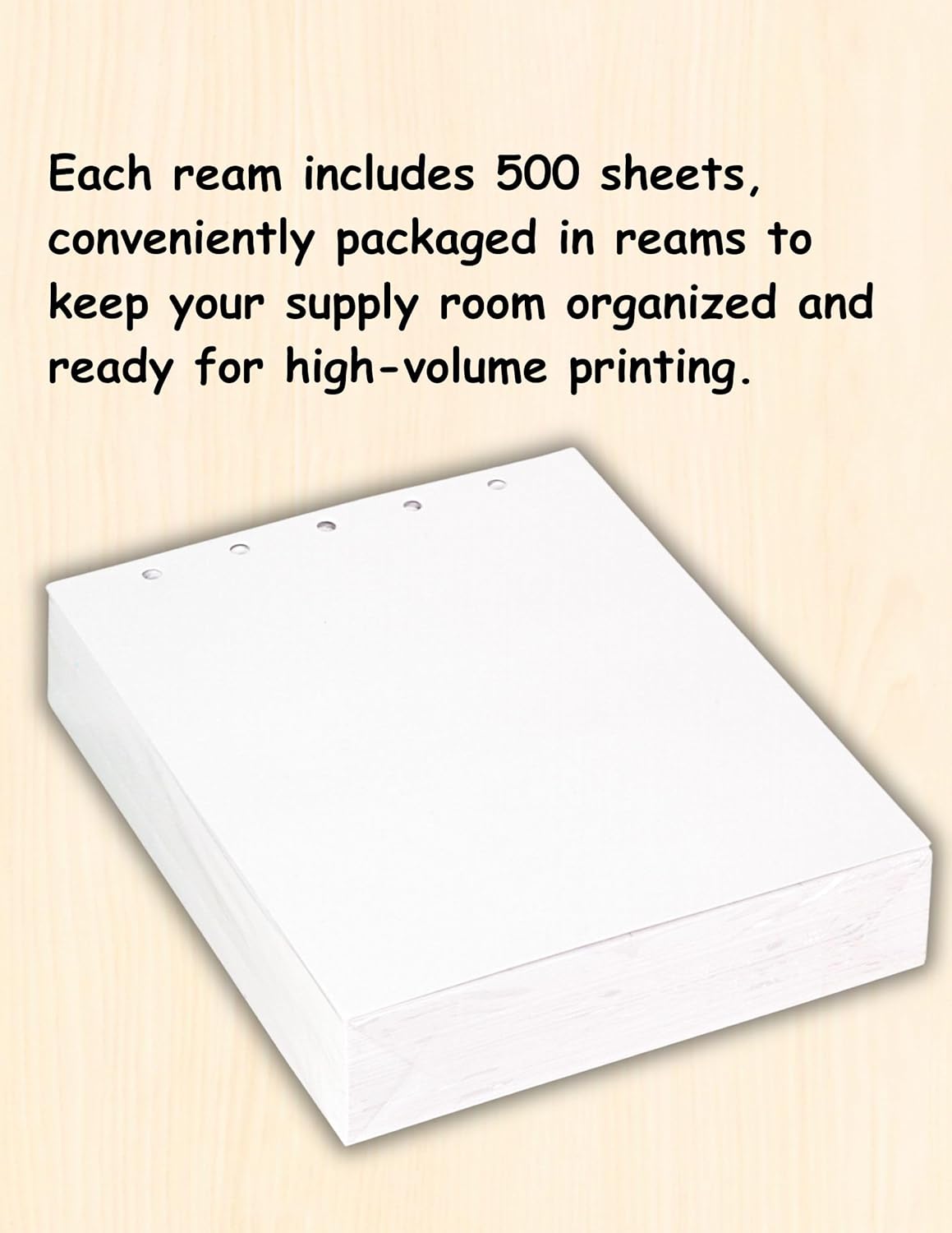 Limited Papers(TM) Writing and Copy Paper, Variation of Colors 8.5" x 11", 5 Hole Top-Punched, 20 Pound Text, 500 Sheets Per Ream. (500, Peach)