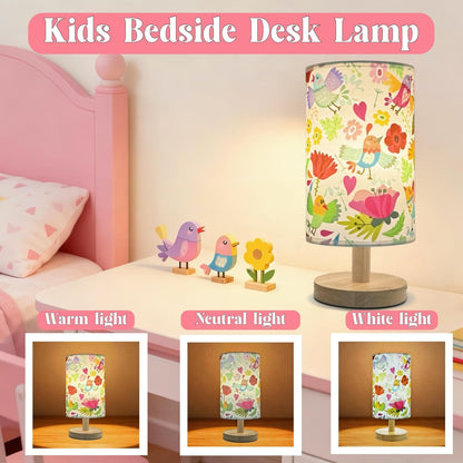Flower Night Light for Girls - 3-Way Dimmable Boho Pink Floral Lamp for Nursery, Toddler Room, or Big Girl Bedroom, Whimsical Bedtime Reading Light, Gifts for Girls