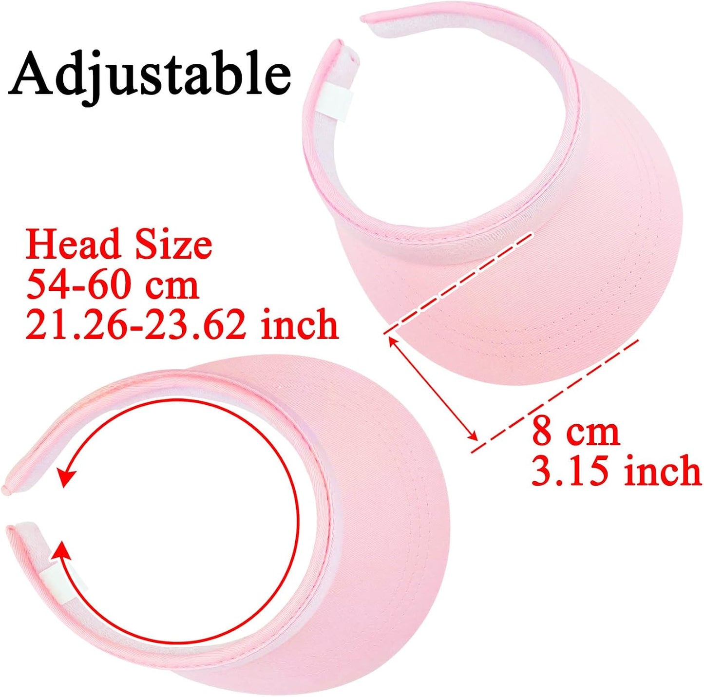 Sun Visor Hats Women Wide Brim Adjustable Clip On Visors Beach Men Hat