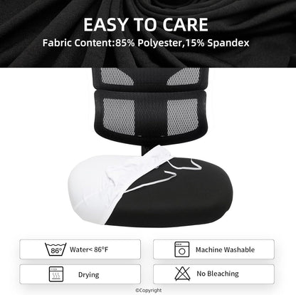 DIVA EN CAMINO DEC Stretchable Desk Office Chair Seat Cushion Covers - Universal Spandex Computer Chair Slipcover - Anti-Scratch Dogs, Cats, Pets Removable Washable Cushion Protectors