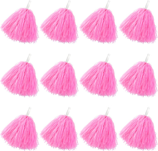 Pom Poms Cheerleading Pom Poms Bulk Sports Dance Plastic Cheer Pompoms with Plastic Handles for Rooters Cheering Squard Cheering Team Game Dancing Party Kids Adults