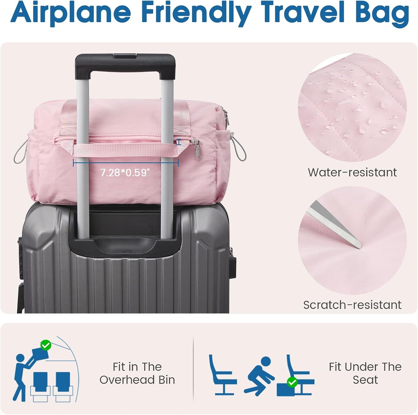 G4Free Small Gym Bag for Women 14 Inch Mini Gym Duffle Bag with Wet Compartment Cute Duffel for Travel Sport Workout (Pink)
