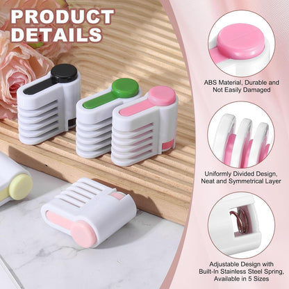 uxcell 2 Pcs Cake Leveler Slicer, DIY Cake Slicer, 5 Layers Bread Leveler Cutter Kitchen Fixing Tools for Bread Toast Desserts Pastry DIY Baking, Pink