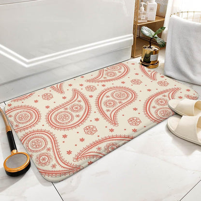 Pink Pattern Bathroom Rugs Mat, Non Slip Quick Dry Bath Mats for Bathroom Kitchen Home Decor Gift 19.7"x31.5"