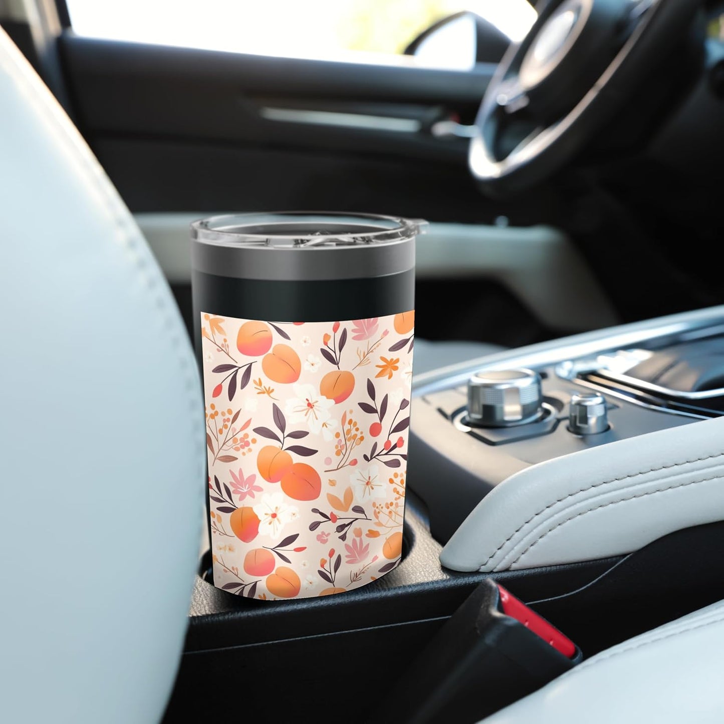 Cute Pattern Art Peach Stainless Steel Insulated Tumbler