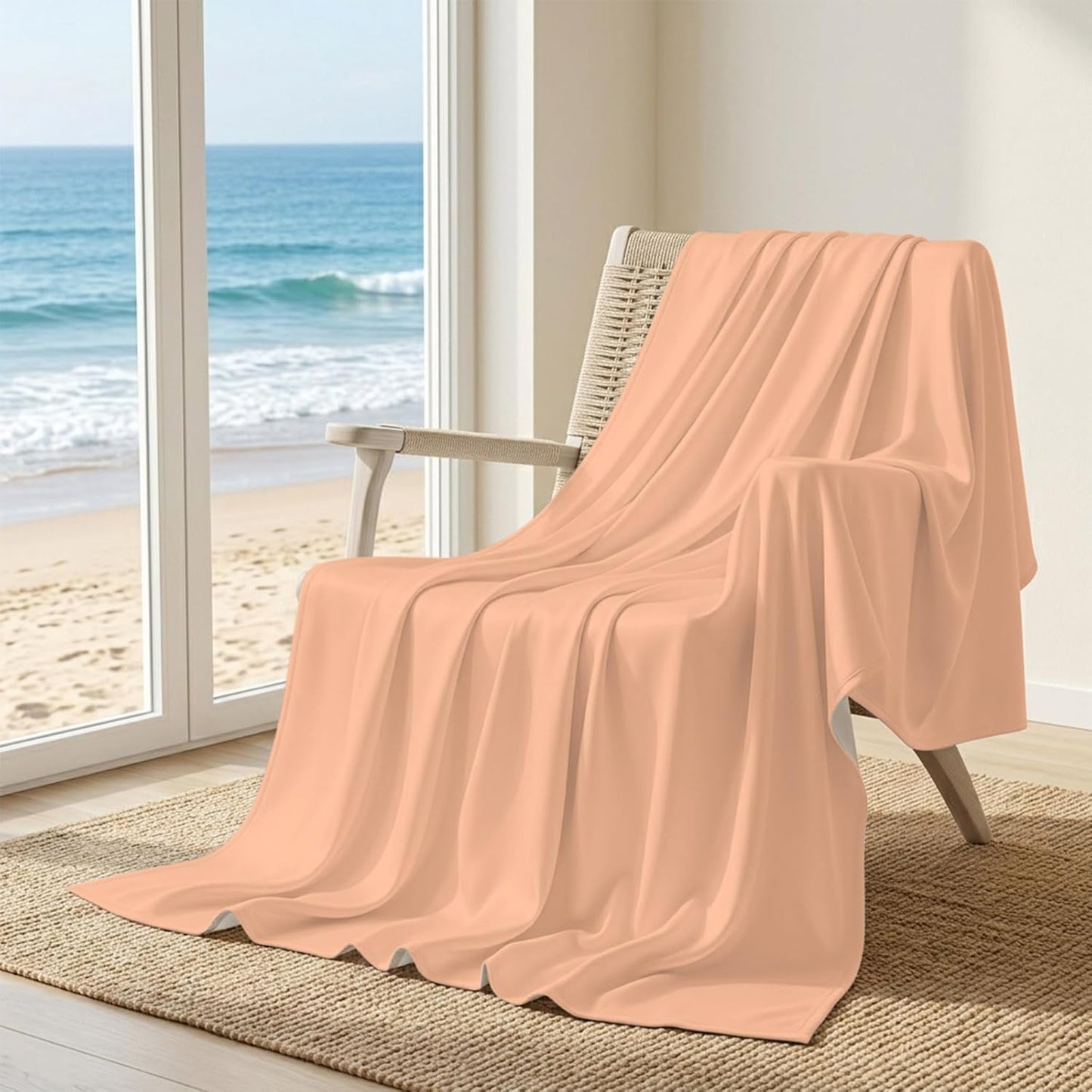 Peach Pink Watercolor Cooling Blanket for Hot Sleepers Night Sweats,Summer Blankets Solid Color Lightweight Breathable Cool Throw Blanket for Bed Couch Sofa,30"x40"