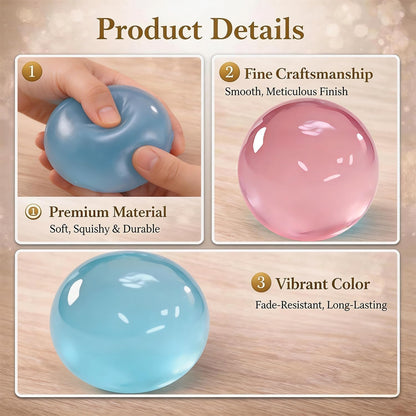 Coconut Oil Stress Ball, 2026 New Coconut Oil Squishy,Slow Rising Squishy, Moldable Sensory Squishy Stress Balls, Anxiety Reliever, for Adult use in Offices and Homes, 2 Pack (Blue+Pink)