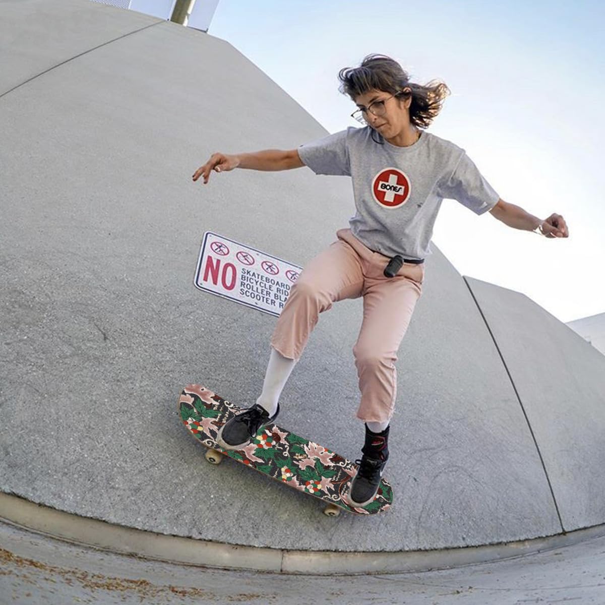 Personalize Skateboard Sticker with Dense Non-Slip Particles, Design Skateboard Stickers with Personalized Pattern, Customizable Non-Slip Skateboard Grip Tape with Image Logo Text, HotPink