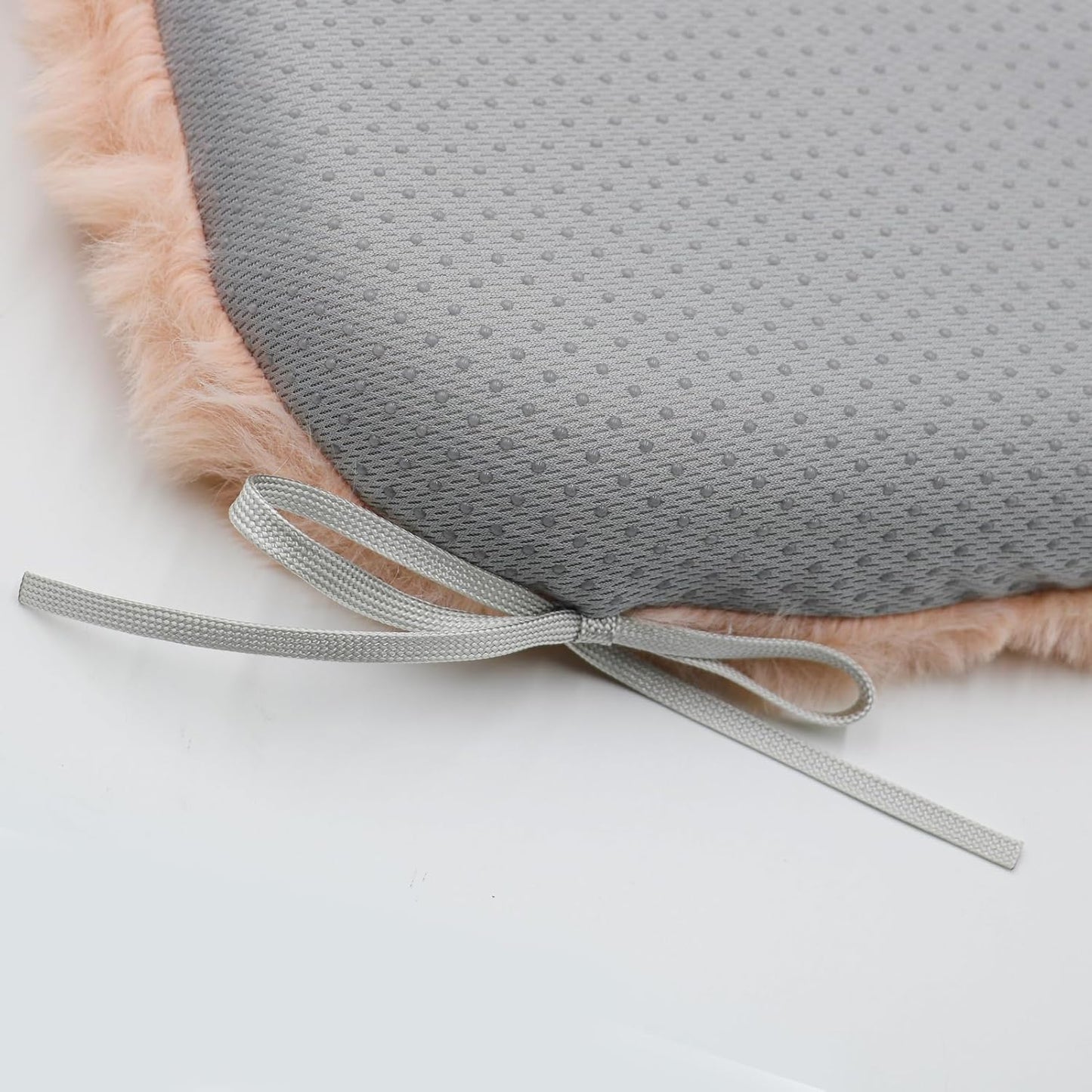 Lifup Square Chair Pads Memory Foam Seat Cushion Soft Cozy Plush Non Slip Thick Pad with Ties and Removable Cover for Dining Room, Office Pink 14 x 14 Inch