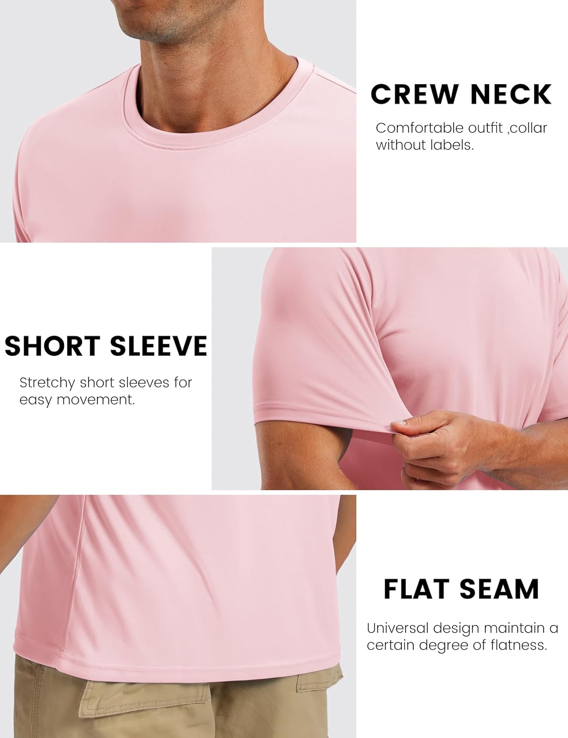 TACVASEN Mens Athletic Short Sleeve T-shirts Quick Dry Fit Workout Sun Protection Swim Shirts Running Rash Guard UPF50+
