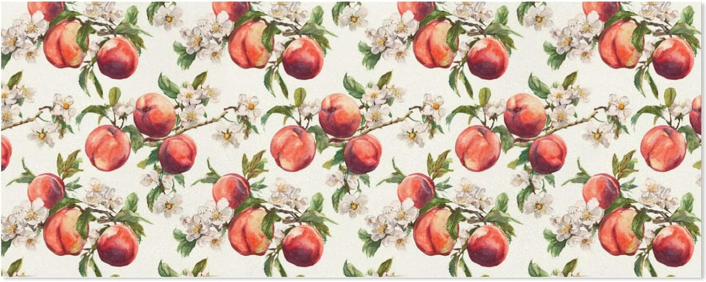 OTVEE 2 Rolls Birthday Wrapping Paper Roll - Watercolor Peaches Design Gift Wrap Perfect for Weddings, Brides, Holidays, Baby Showers - 58 x 22.8 inches