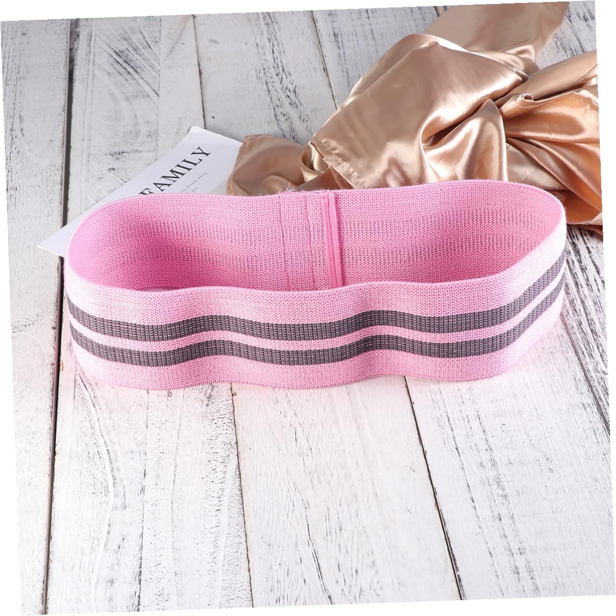 Hip Elastic Resistance Bands for Women Non-Slip Booty Builder for Leg Exercises and Butt Lifting Pink Fitness Loop for Squats and Gym Workout