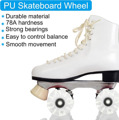 PATIKIL Light Up Skateboard Cruiser Wheels Set with Bearings Trucks Tool Kit for Outdoor Double Row Skating