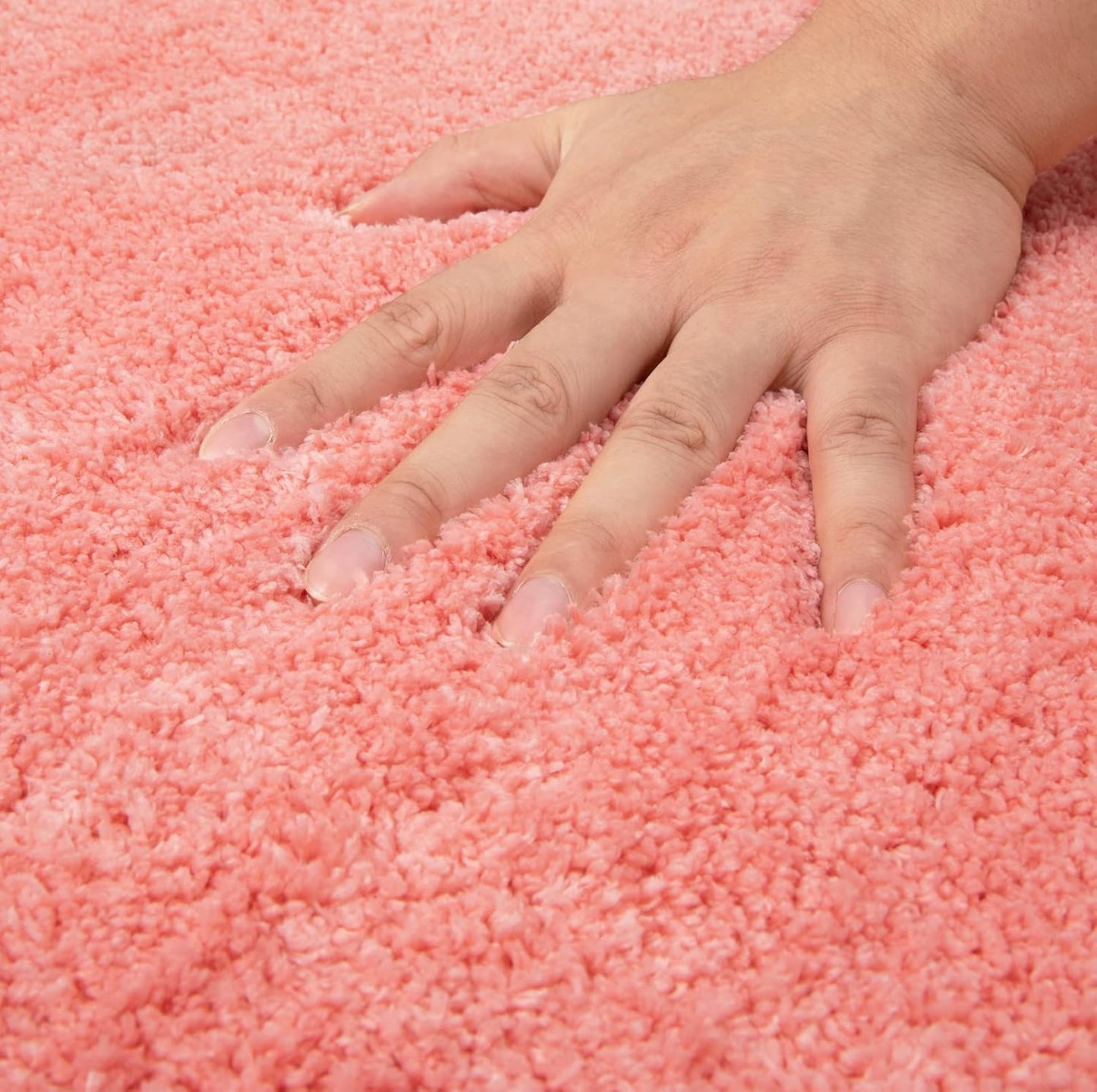 2 Piece Bathroom Rugs and Mats Sets, Soft Bath Mats for Bathroom with Non-Slip Backing, Machine Washable Microfiber Absorbent Bath Rugs (16''x24'' Plus 20''x32'',Pink)