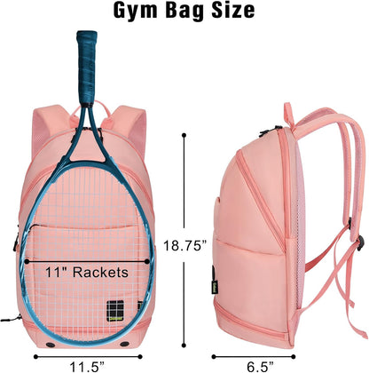 Goloni Tennis Backpack for Women, Holds 2 Rackets with Shoe Compartment