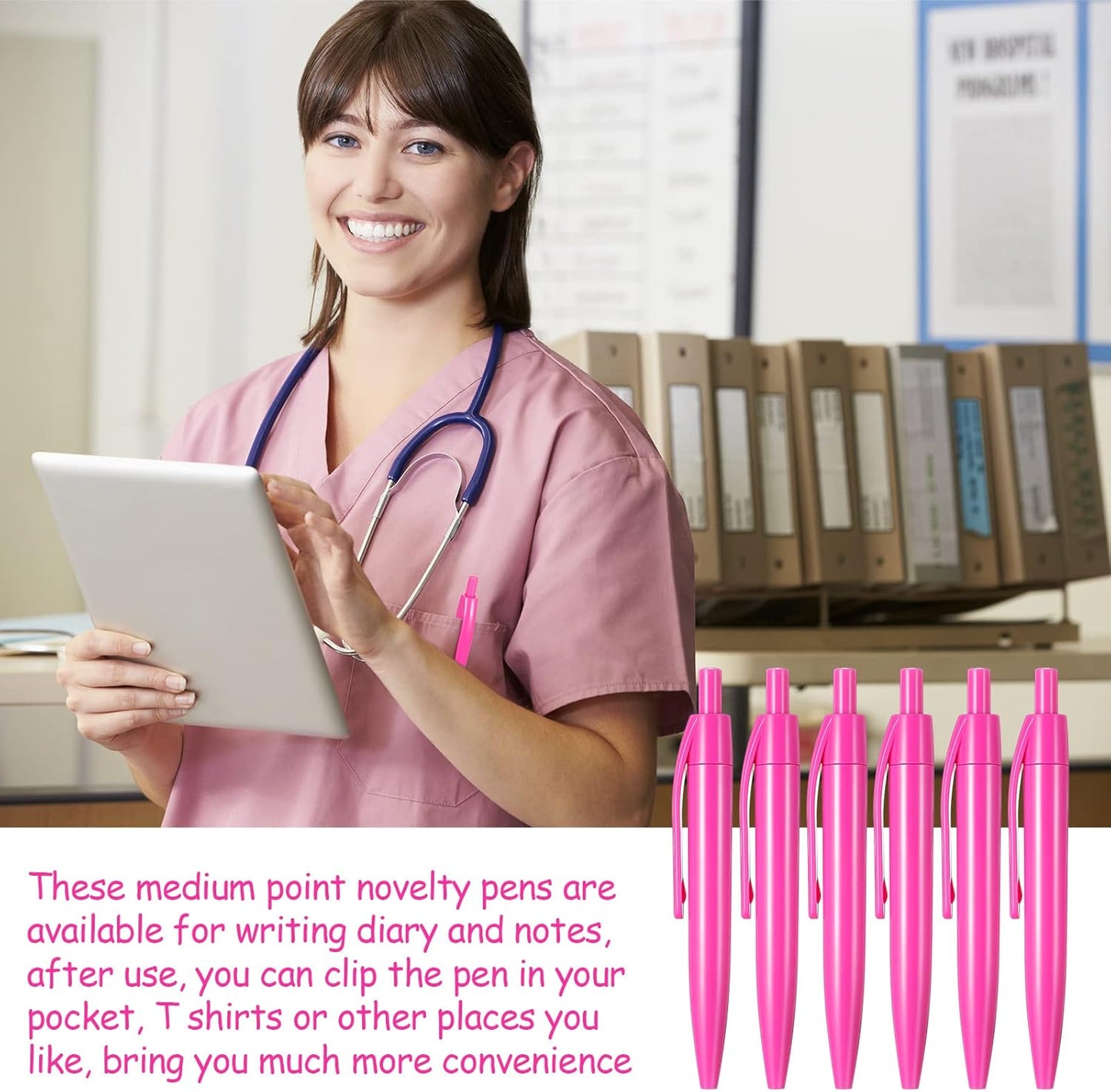 Patelai 100 Pcs Mini Pink Pens Retractable Ballpoint 3.94 in 1.0 mm Breast Cancer Awareness Small Short Pens Smooth Writing Retro Black Ink Pen for Kids School Supplies Travel Pocket Gifts