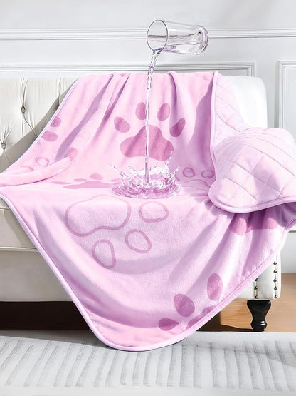 KASBAH Dog Cooling Blanket & Mat, Waterproof Pet Blankets for Couch, Bed and Car Seat, Washable Reversible Dog Blanket Throw (Cool & Warm), Q-MAX >0.5, 40 x 56 Inch