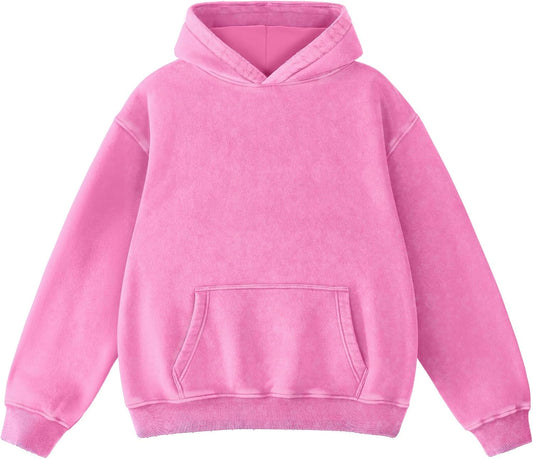Dnzzs Womens Oversized Hoodie Acid Wash Hoodie Vintage Sweatshirt Heavyweight Fleece Cotton Streetwear Trendy Sweatshirts