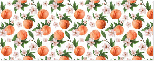 susiyo Peach Fruit and Flowers Gift Wrapping Paper Perfect for Wedding, Baby Shower, Valentine's Day, Christmas - Birthday Wrapping Paper Mini Roll - 58 x 22.8 inches