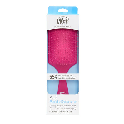 Wet Brush Paddle Detangler Hair Brush, Pink Frost - Ultra-Soft IntelliFlex Detangling Bristles with AquaVent Design - Spread Hair Treatments Evenly - Glides Through Tangles For All Hair Types