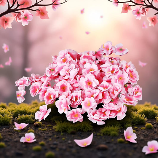 100 Pcs Pink Artificial Cherry Blossoms Heads Silk Peach Flowers Faux Flower Heads Fake Small Flowers Floral Decors Party Decoration Artificial for DIY Home Wedding Crafts Decoration