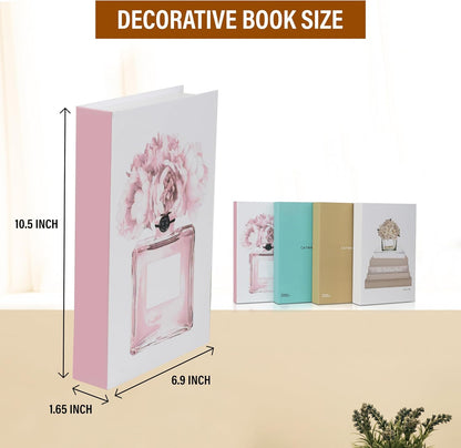 PROBENEX Blush Large | 4 PCS Faux Decorative Books for Home Decor | Not Real Books (Cardboard Boxes) | Coffee Table, Bookshelf & Shelf Styling Display Props for Living Room, Office