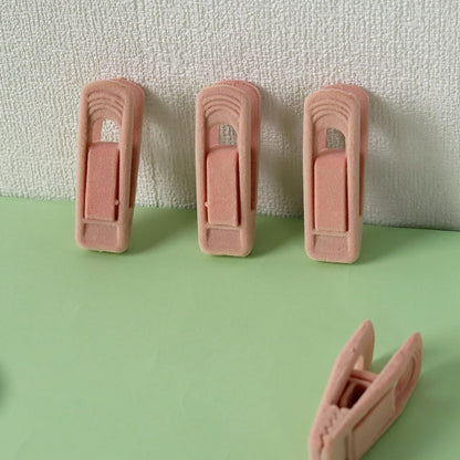 Trgowaul Light Pink Velvet Hangers - Strong Finger Clips for Thin Hangers, Perfect for Suits, Skirts, Pants & Baby Clothes