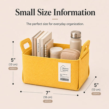 Collapsible Felt PINK Storage Basket with Handles, Foldable Fabric Bin Organizer for Shelves, Closet, Toy Storage & Nursery, SMALL