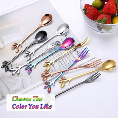 Demitasse Mini Coffee Spoons, 4.7 Inches, Set of 6, Small Stainless Steel Spoons for Dessert, Tea, Appetizer, Party Supplies (Rose Gold)