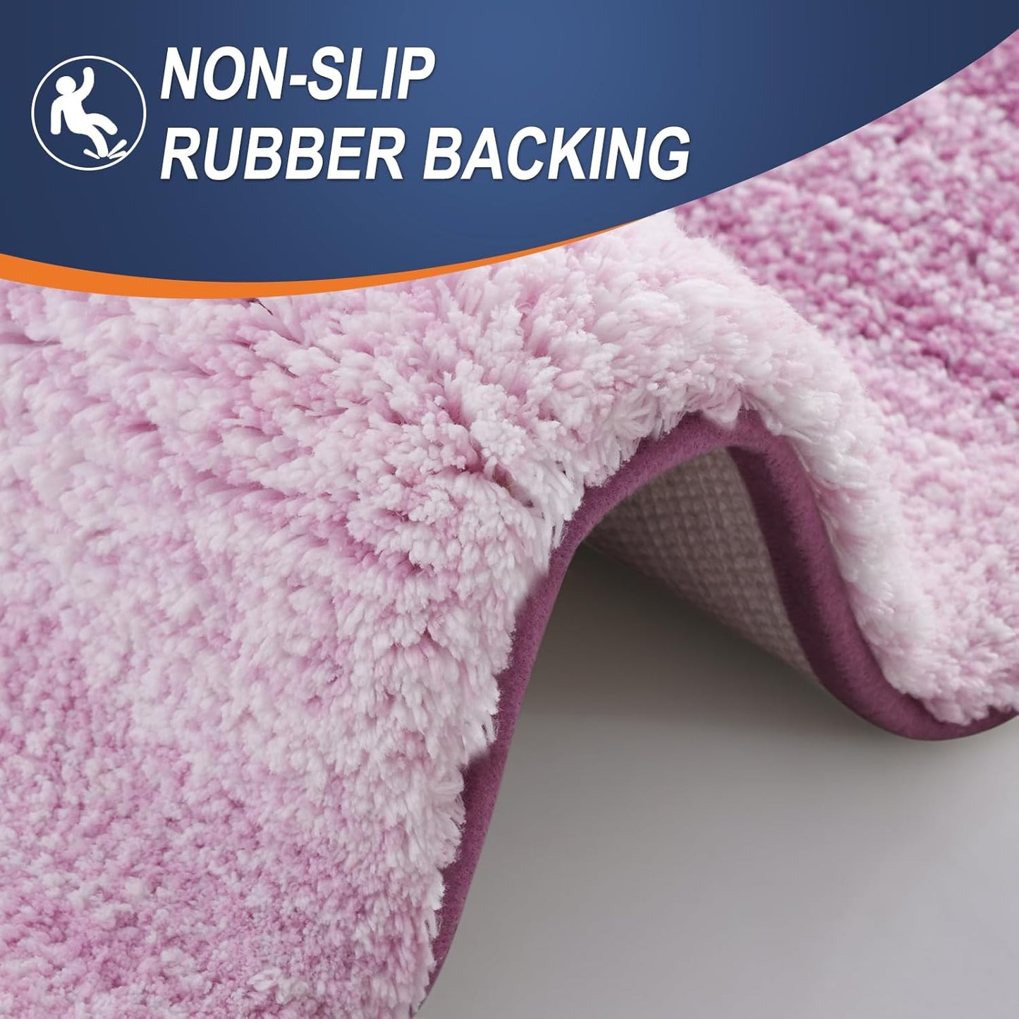 OLANLY Small Bathroom Rugs Mat 24x16, Extra Soft Absorbent Microfiber Bath Rugs, Rubber Backing, Quick Dry, Washable Bath Mat for Bathroom Floor, Tub and Shower, Home Decor Accessories, Pinkish-Purple