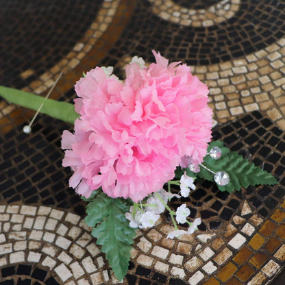 Larksilk 100 Pack Artificial Carnations - Bulk Silk Flowers for Weddings, Mother's Day, Graduations, Easter & Memorial Day - 3.5" Heads, 5" Stems, Real Touch Petals, 18 Colors Available - Pink