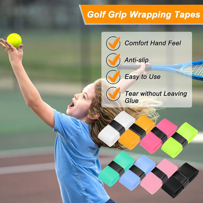 M METERXITY Tennis Racket Grip Tape PU Tennis Overgrip Grip Tapes Anti-Slip Sweat Absorbent for Pickleball/Racquetball/Baseball