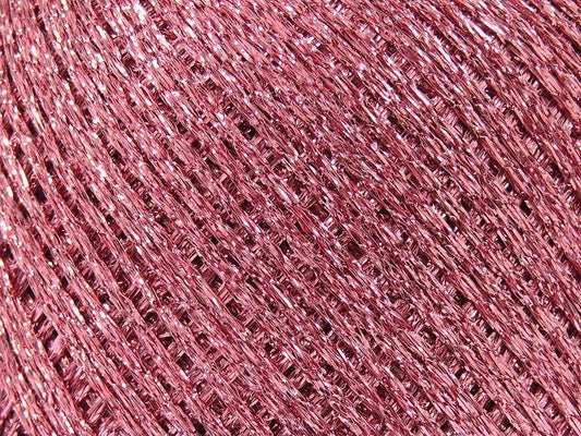 Pink Shimmer Ribbon Floss - Ice Yarns Metallic Braided Flat Ribbon 25gr 174yd
